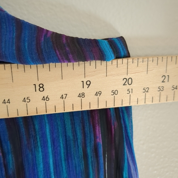 Dress Barn Dress Women's Size 12 Blue and Purple Sleeveless Dress Fairycore - Picture 9 of 10